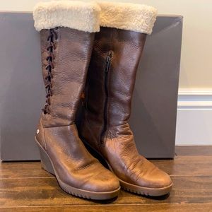 UGG Felicity Wedge Boots - Brown